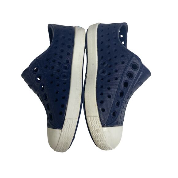 Native Jefferson Shoes Girls Boys Baby 4 Blue Slip on - Picture 3 of 7